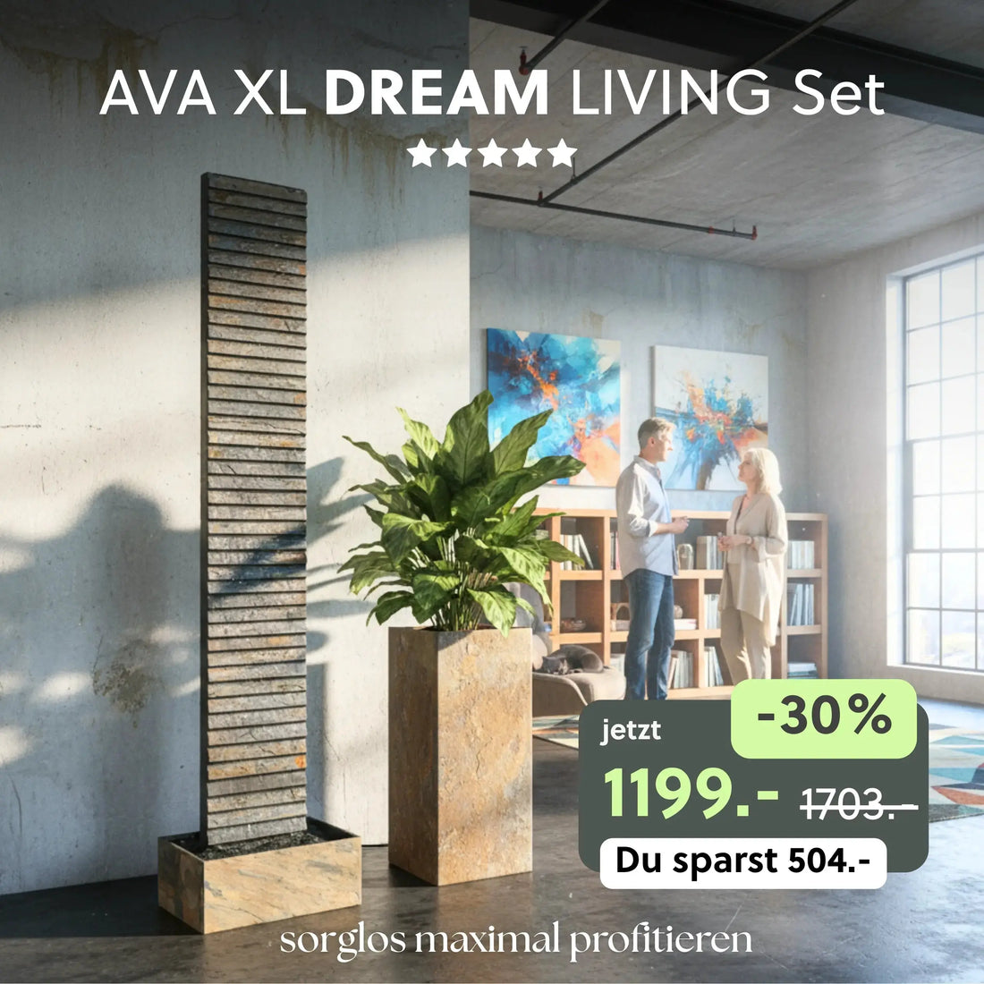 Wasserwand AVA XL DREAM LIVING Set - CLIMAQUA