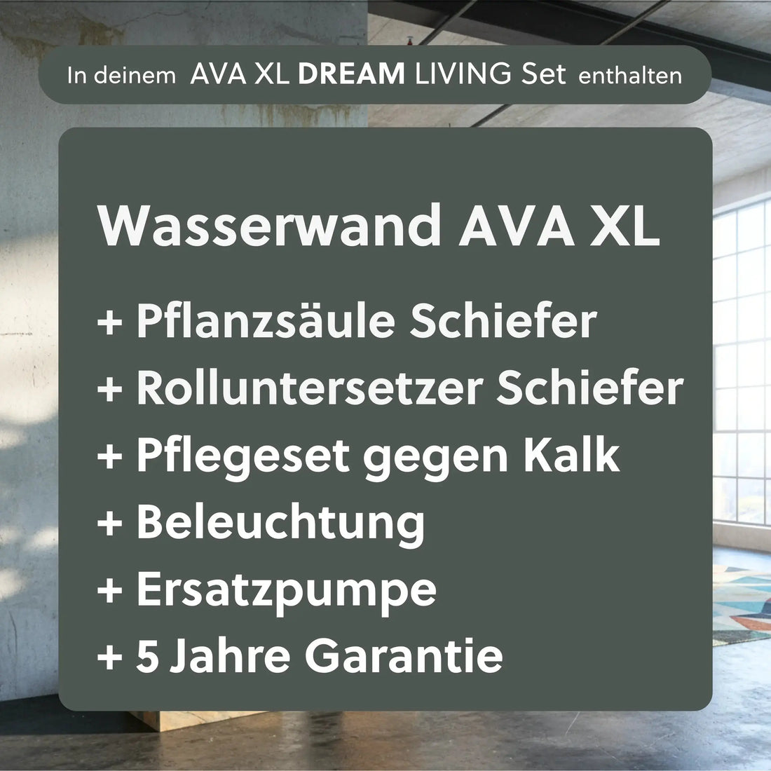 Wasserwand AVA XL DREAM LIVING Set - CLIMAQUA