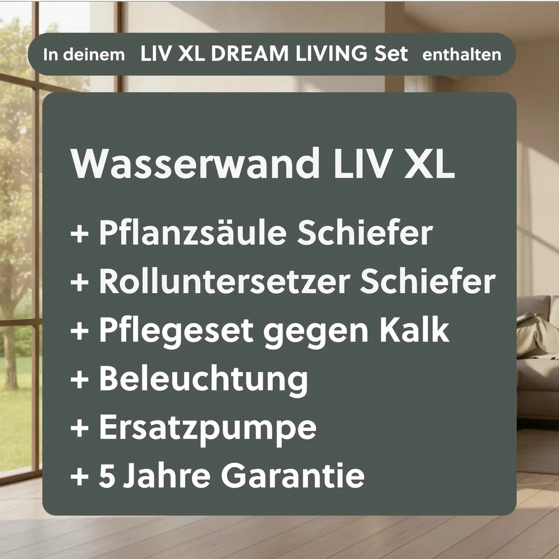 Wasserwand Set LIV XL DREAM LIVING - CLIMAQUA