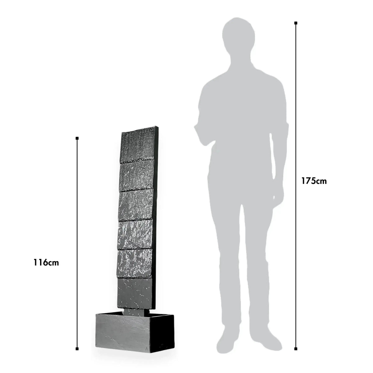 CLIMAQUA Fountains Waterwall VIO L Anthracite - CLIMAQUA