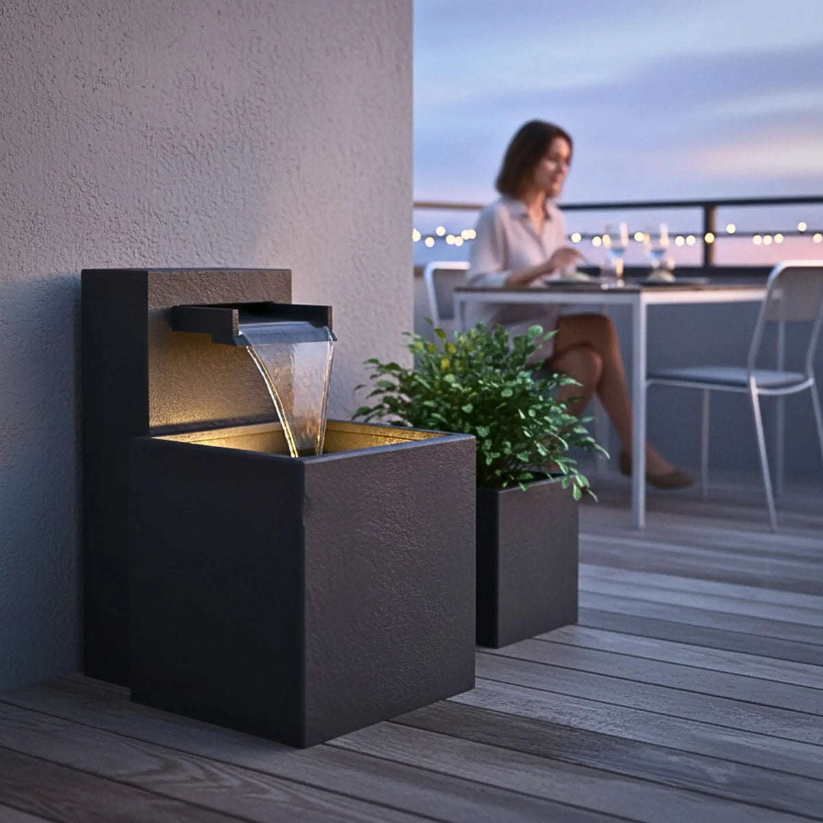 CLIMAQUA Fountains Waterwall Samui 40 Anthracite - CLIMAQUA