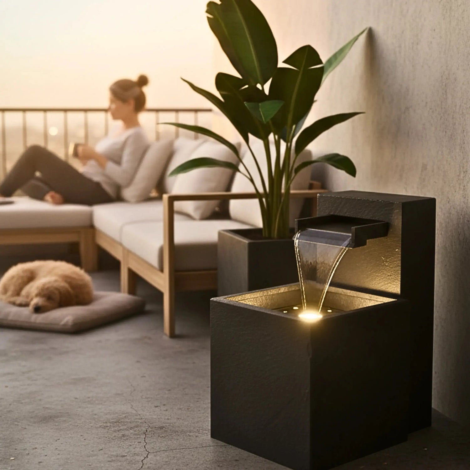 CLIMAQUA Fountains Waterwall Samui 40 Anthracite - CLIMAQUA