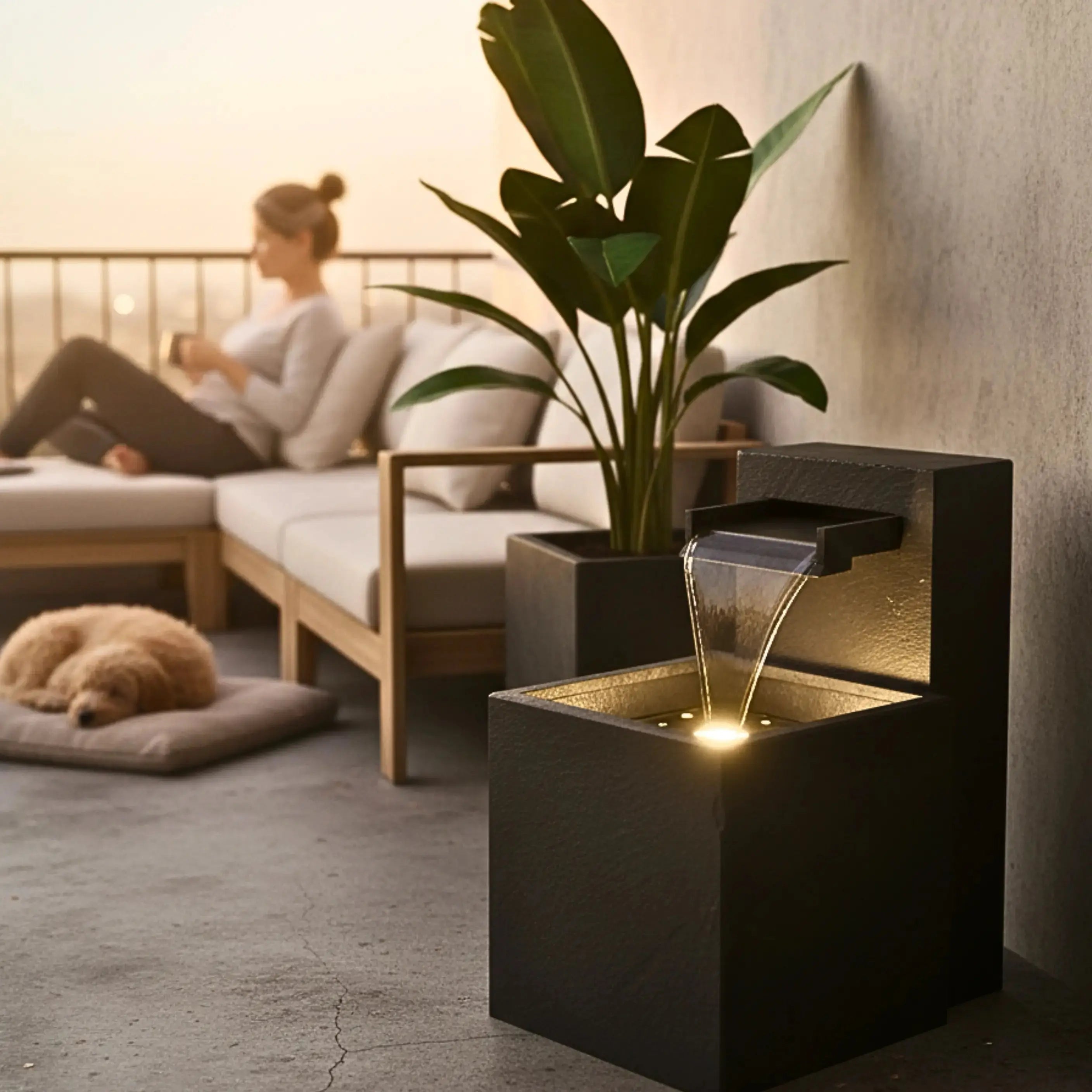 CLIMAQUA Fountains Waterwall Samui 40 Anthracite - CLIMAQUA