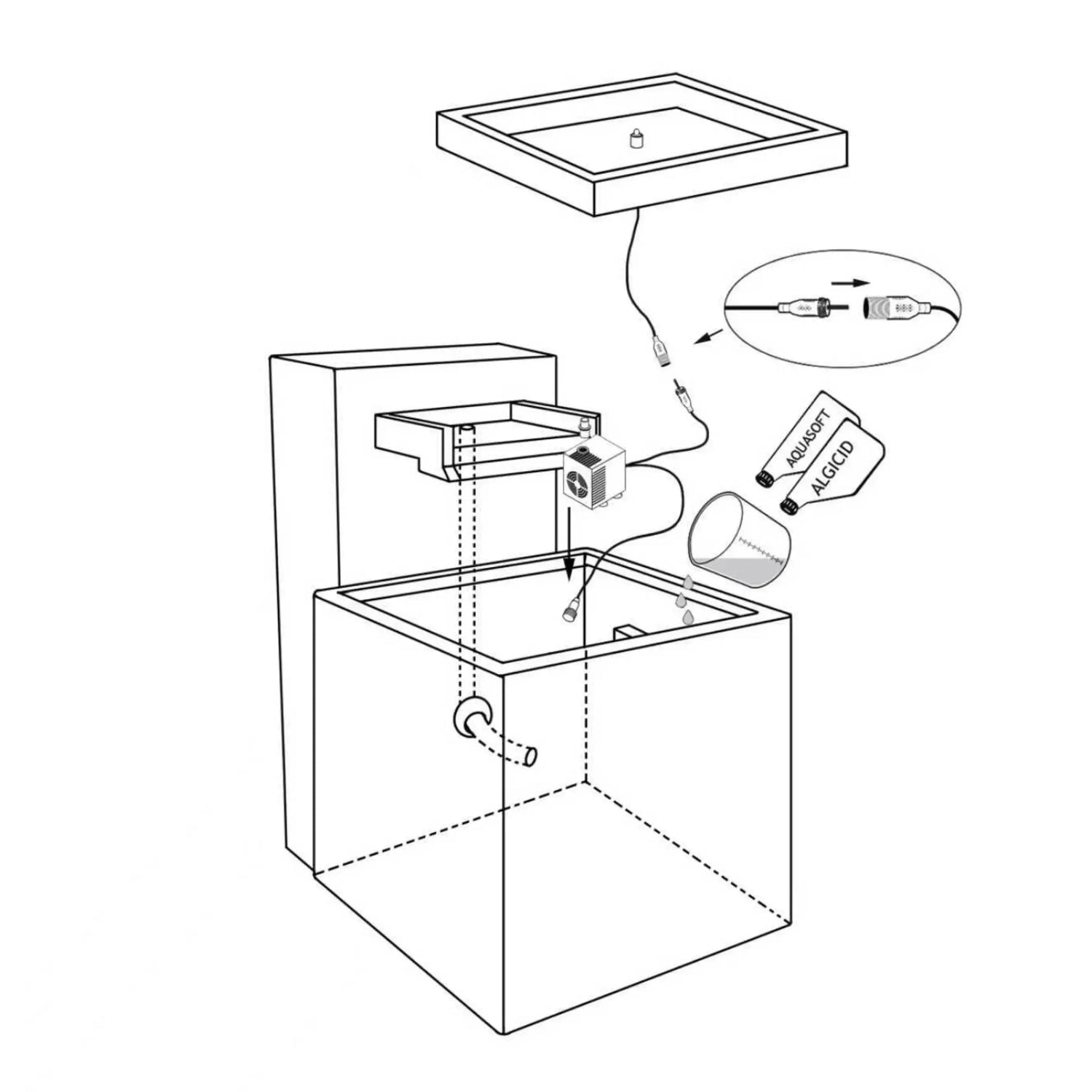 CLIMAQUA Fountains Waterwall Samui 40 Anthracite - CLIMAQUA