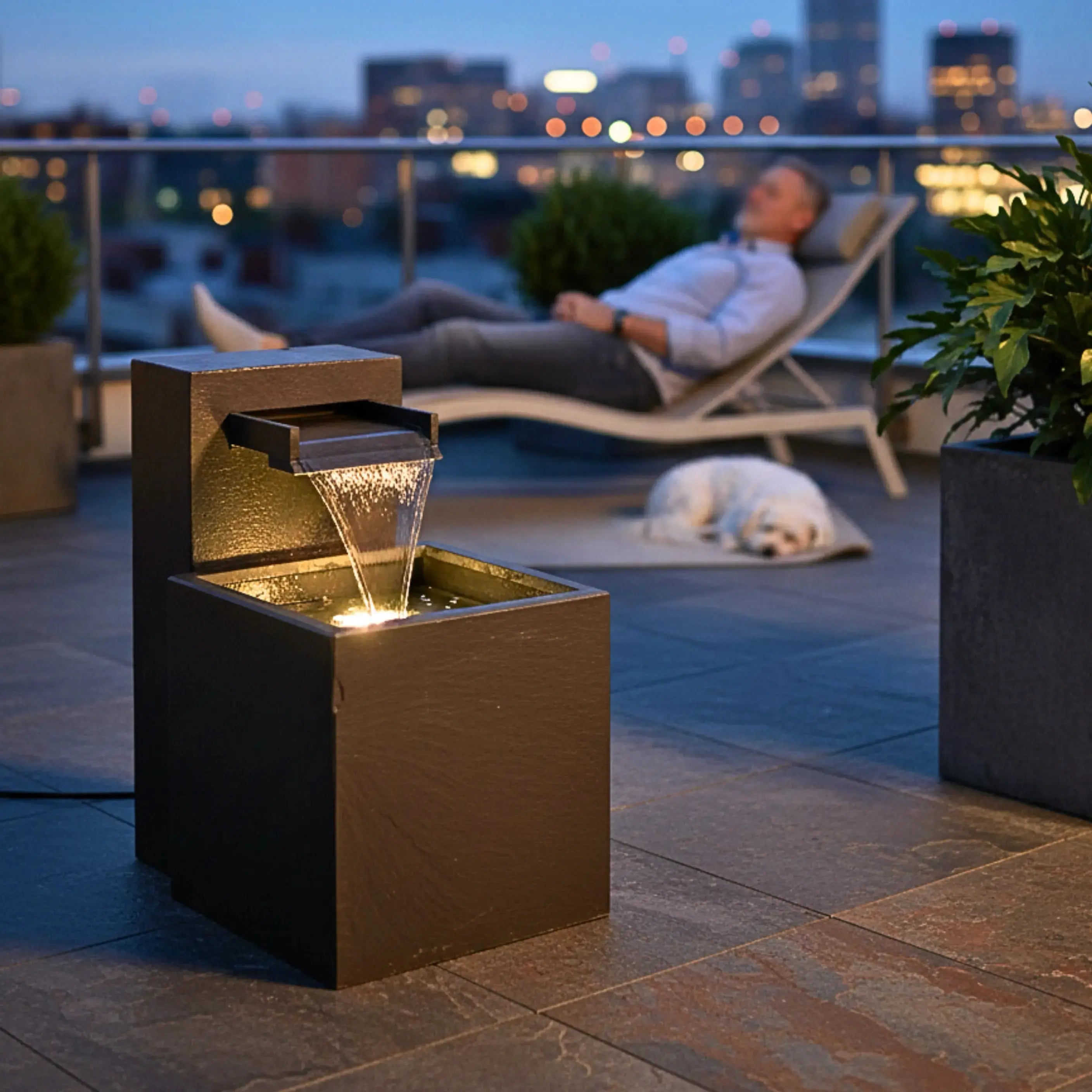 CLIMAQUA Fountains Waterwall Samui 40 Anthracite - CLIMAQUA