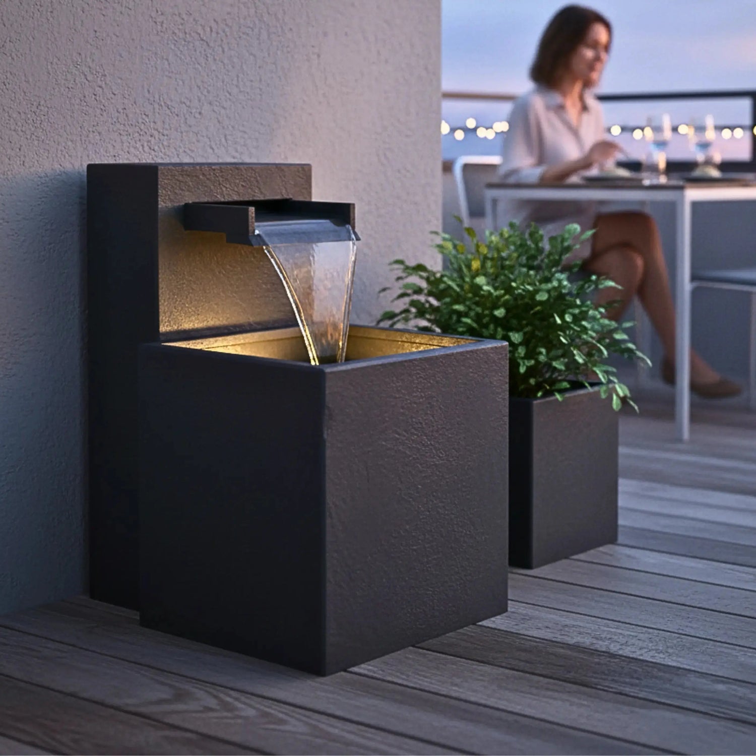 CLIMAQUA Fountains Waterwall Samui 40 Anthracite - CLIMAQUA