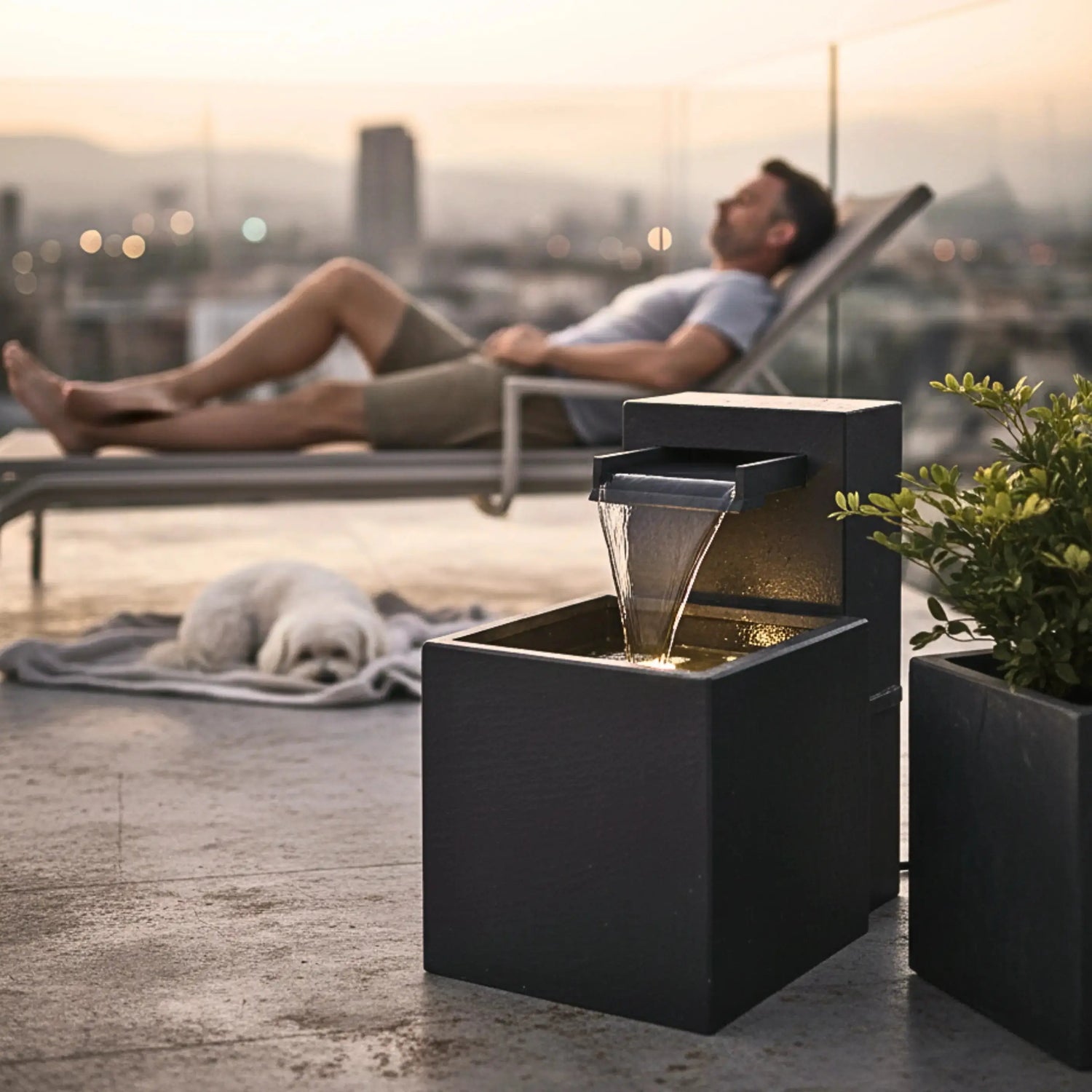 CLIMAQUA Fountains Waterwall Samui 40 Anthracite - CLIMAQUA