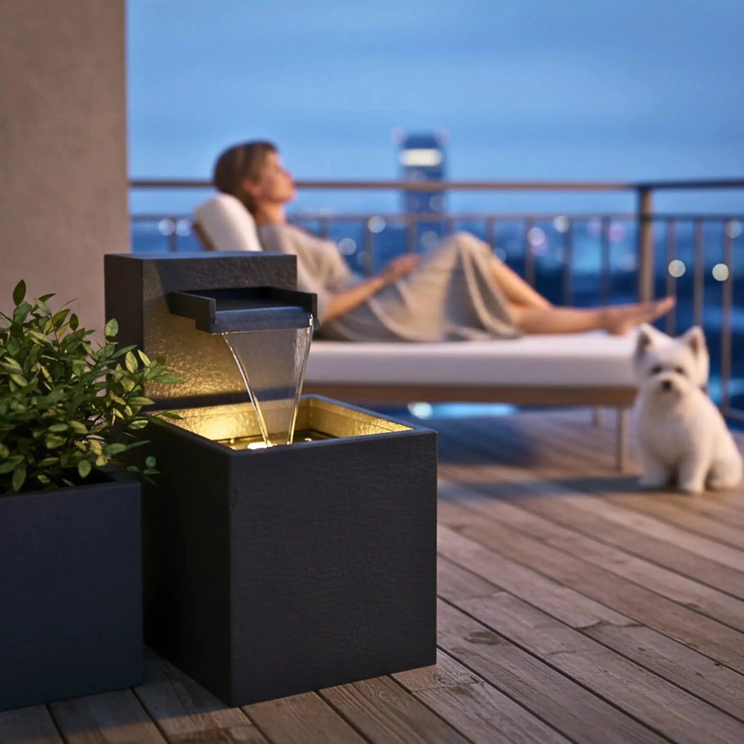 CLIMAQUA Fountains Waterwall Samui 40 Anthracite - CLIMAQUA