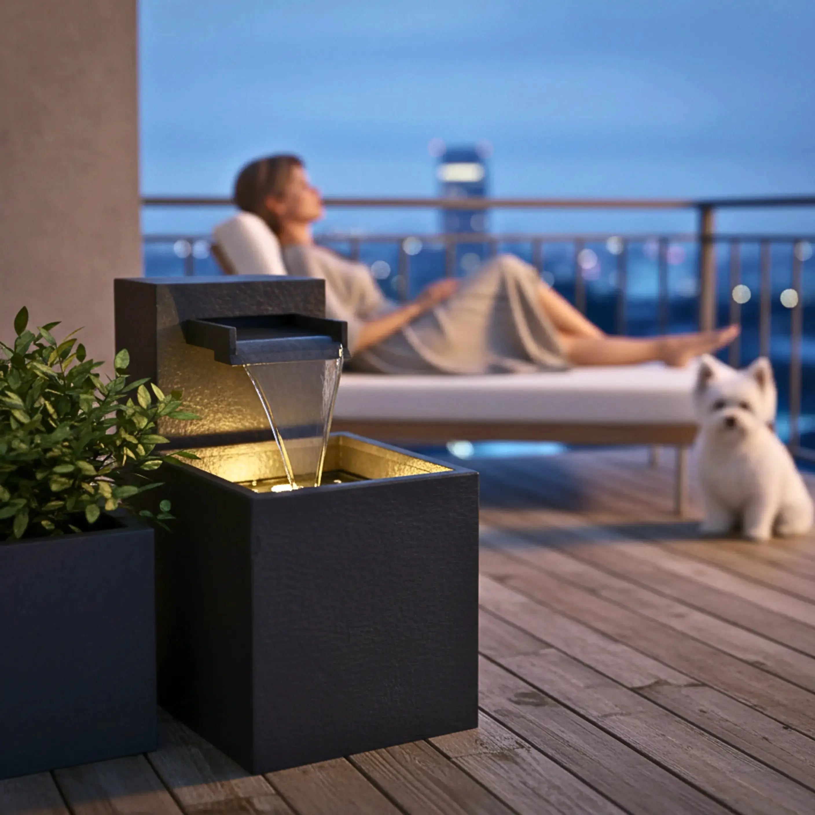 CLIMAQUA Fountains Waterwall Samui 40 Anthracite - CLIMAQUA