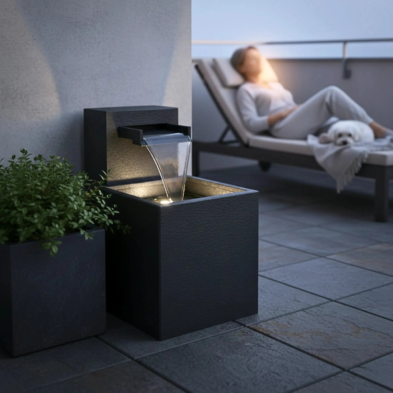 CLIMAQUA Fountains Waterwall Samui 40 Anthracite - CLIMAQUA