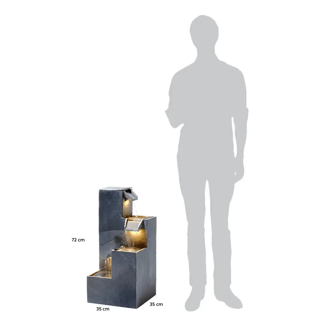 Gartenbrunnen KUBO PREMIUM LIVING Set - CLIMAQUA