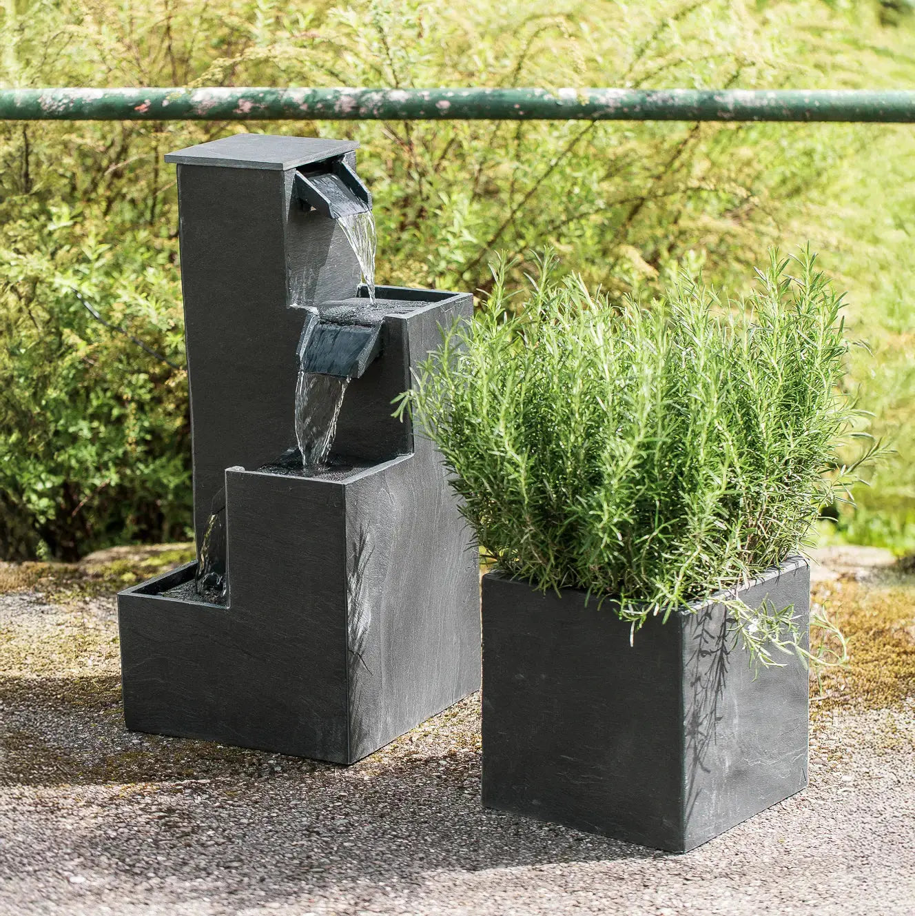 Gartenbrunnen KUBO PREMIUM LIVING Set - CLIMAQUA