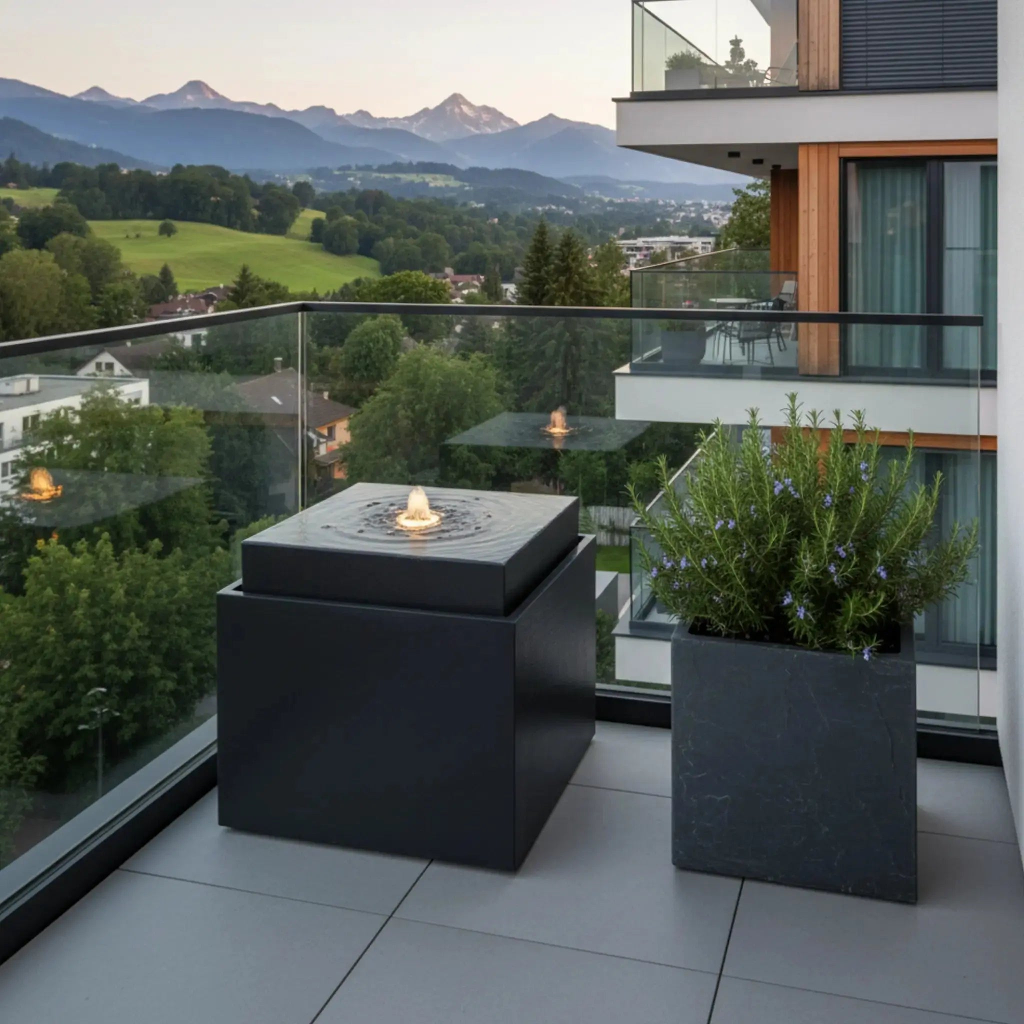 Gartenbrunnen VIDA 60 DREAM LIVING Set Anthrazit - CLIMAQUA