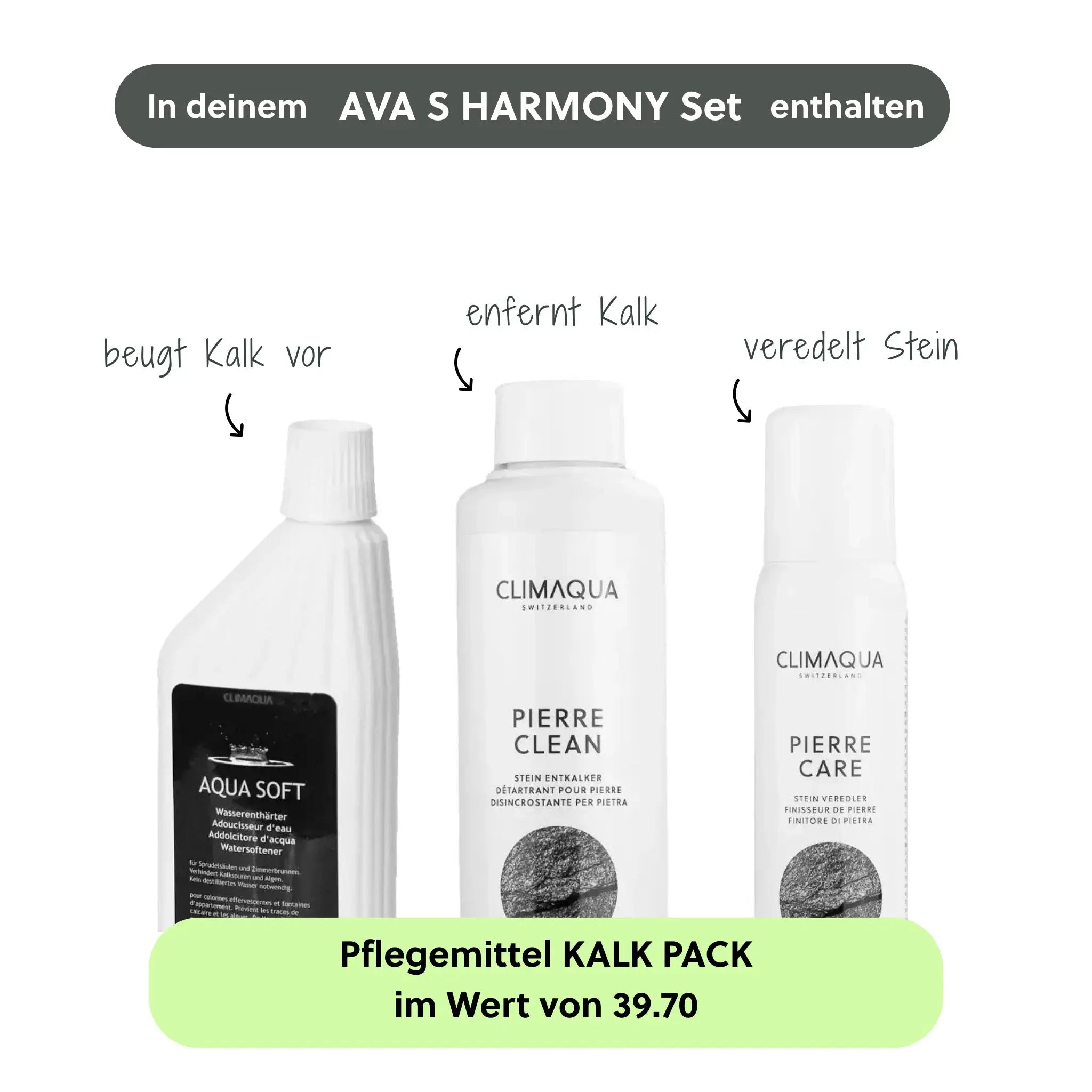 Kleine Wasserwand AVA S HARMONY Set - CLIMAQUA