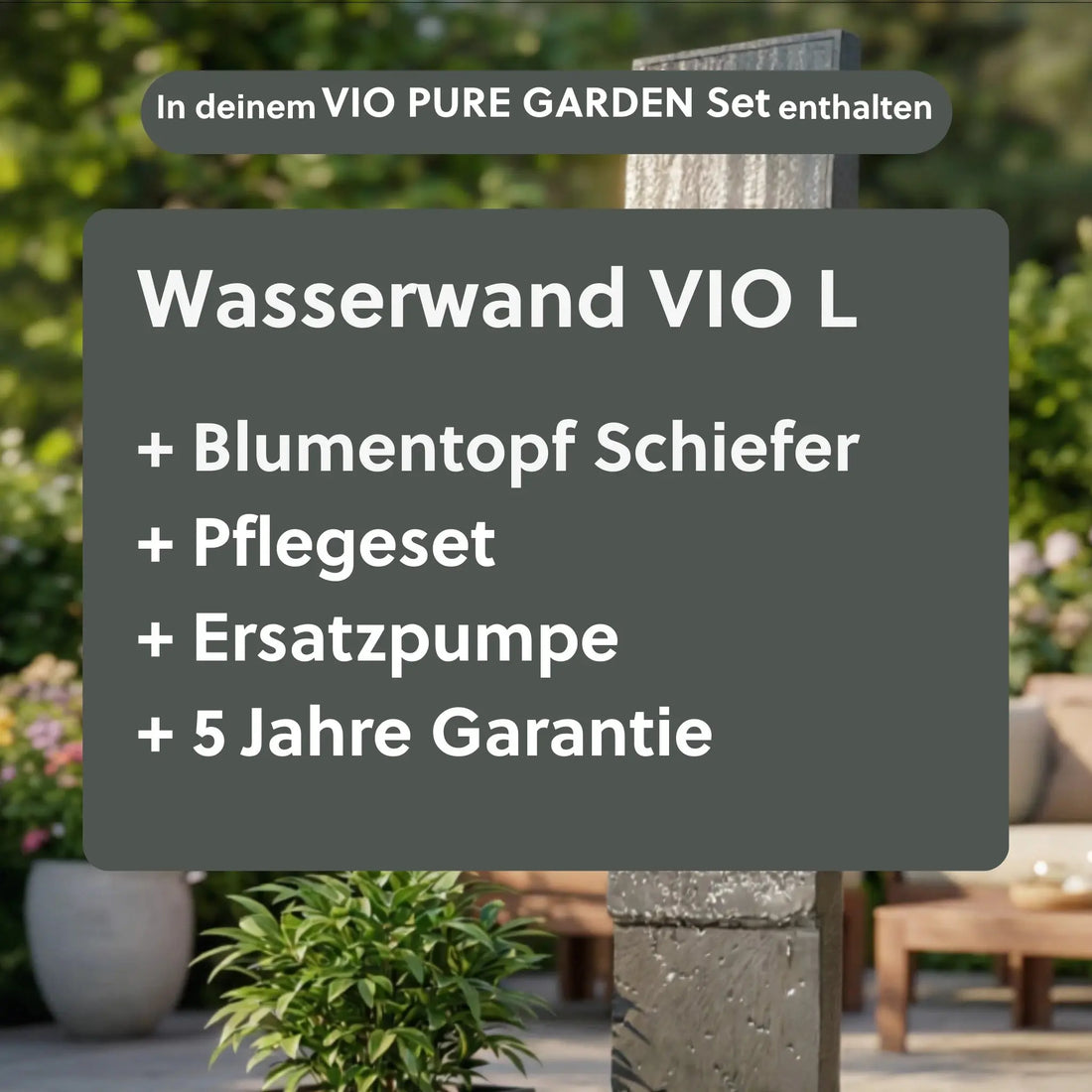 Wasserwand VIO PURE GARDEN Set - CLIMAQUA