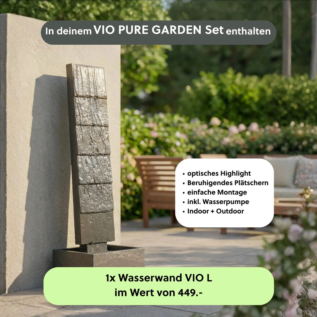 Wasserwand VIO PURE GARDEN Set - CLIMAQUA