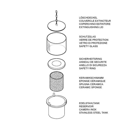 Ethanol Kerze Marmor Weiss SIENA S - CLIMAQUA