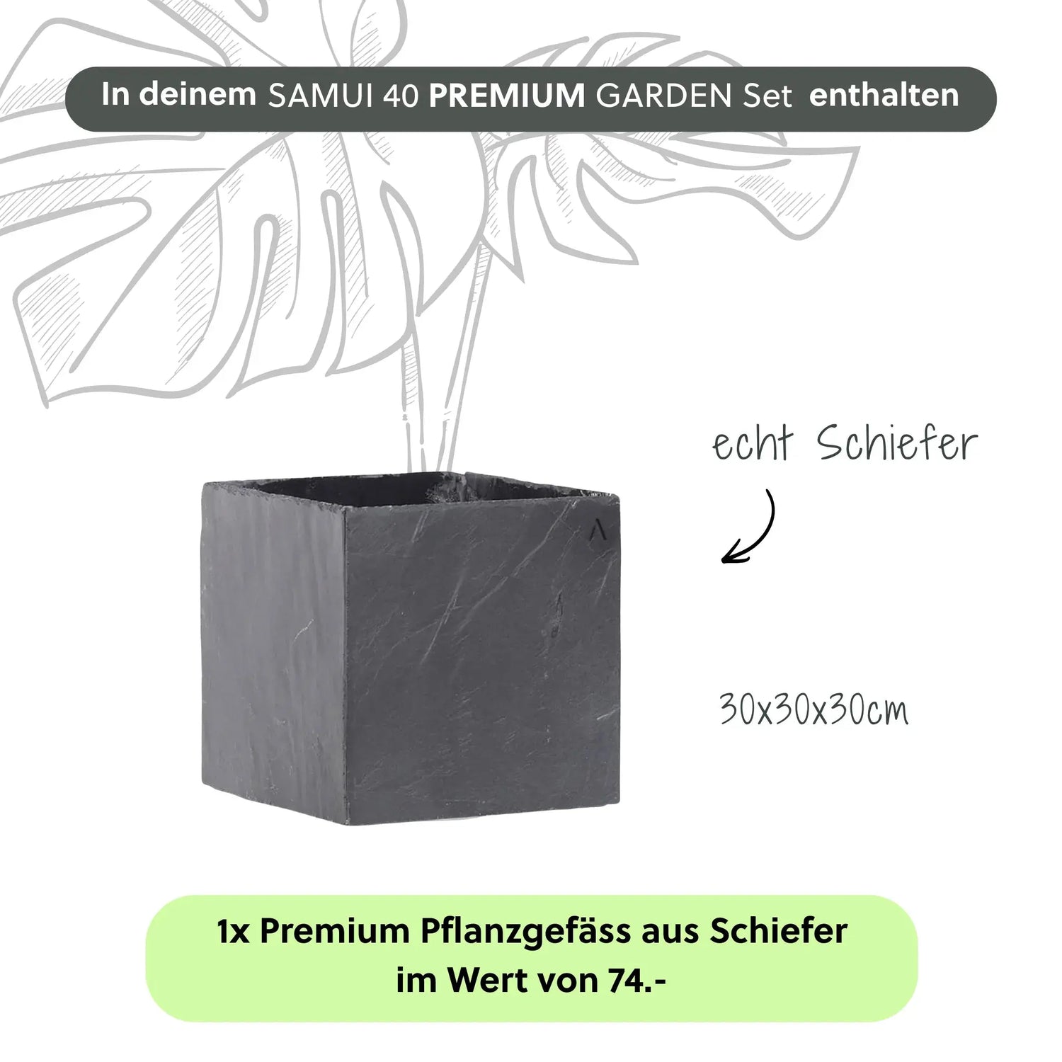 Gartenbrunnen SAMUI 40 PREMIUM GARDEN SET - CLIMAQUA