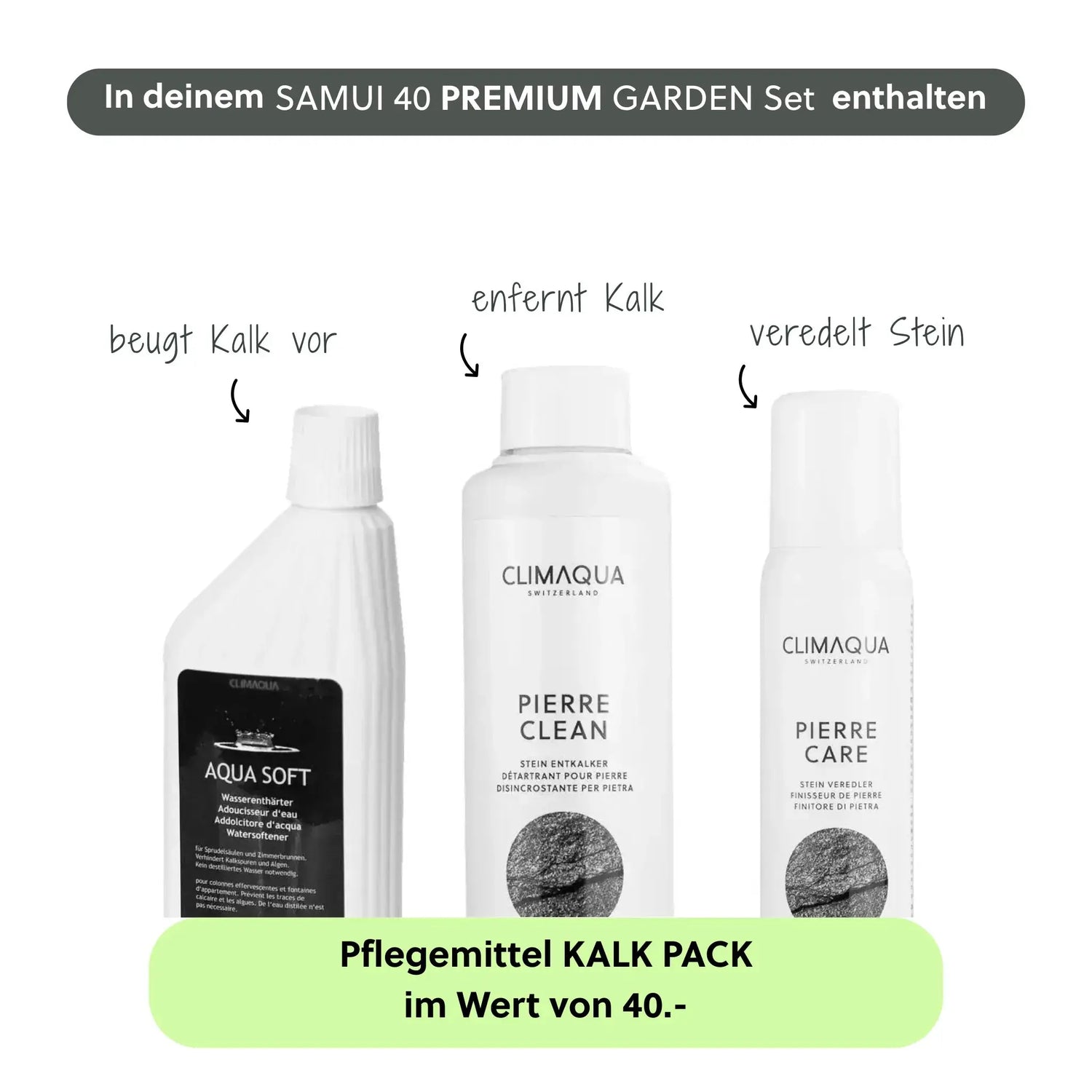 Gartenbrunnen SAMUI 40 PREMIUM GARDEN SET - CLIMAQUA