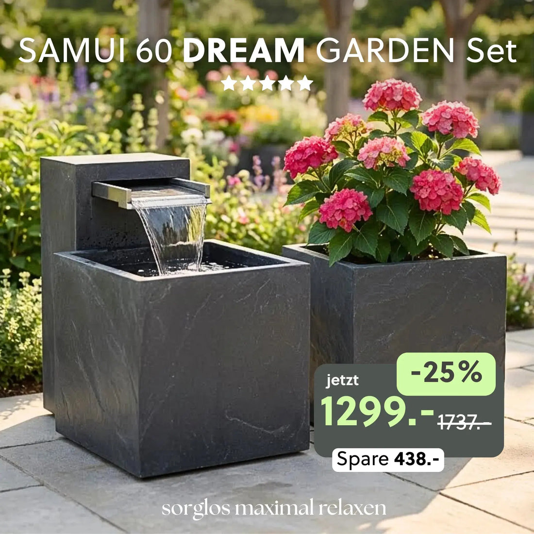 Gartenbrunnen SAMUI 60 DREAM GARDEN Set - CLIMAQUA