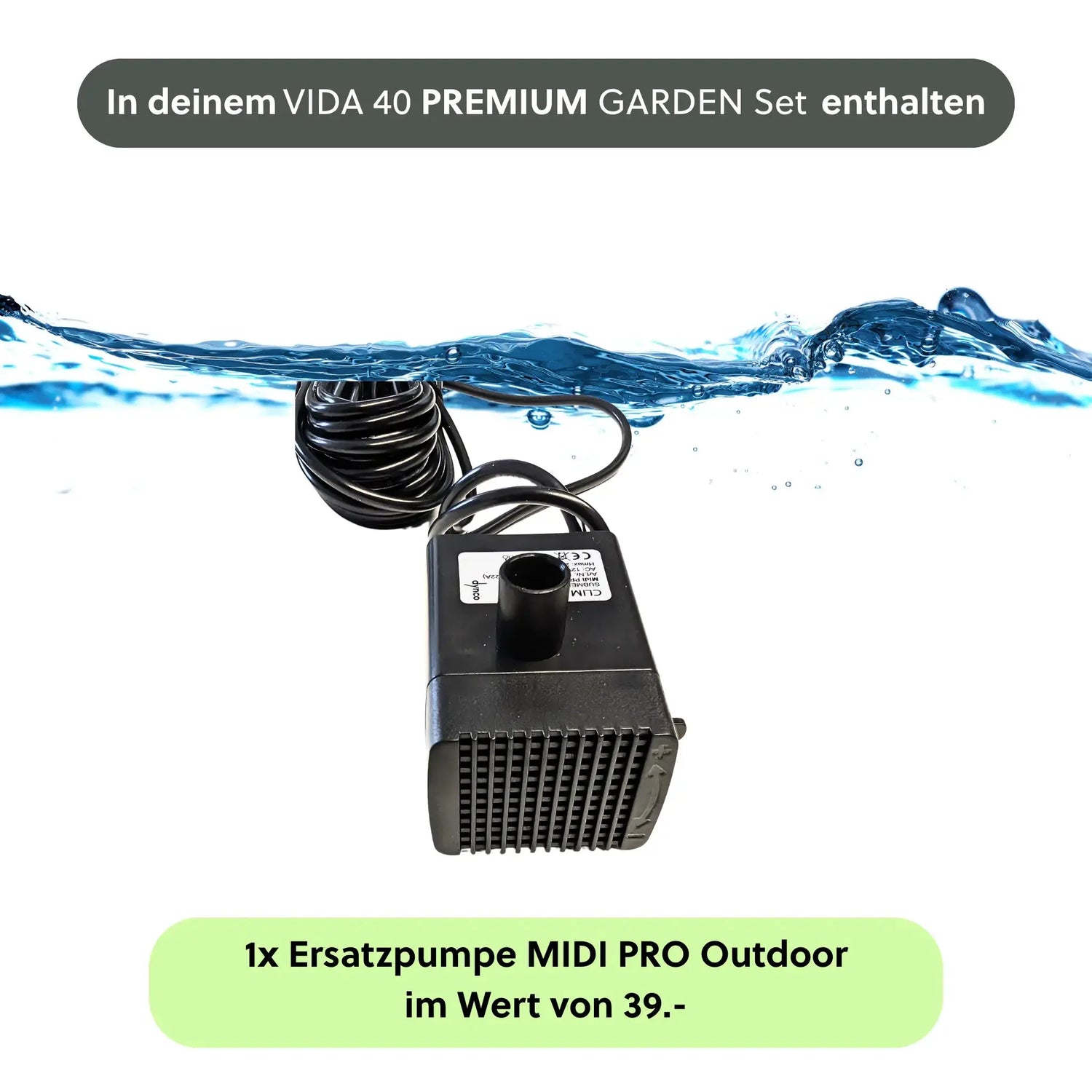 Gartenbrunnen VIDA 40 PREMIUM GARDEN Set Rusty - CLIMAQUA