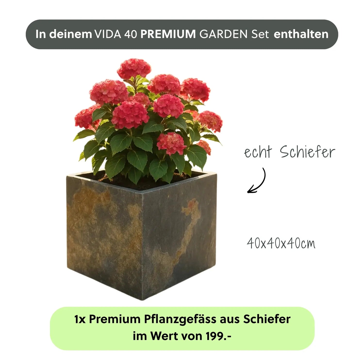 Gartenbrunnen VIDA 40 PREMIUM GARDEN Set Rusty - CLIMAQUA