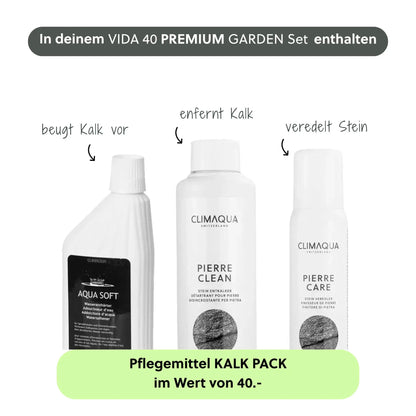 Gartenbrunnen VIDA 40 PREMIUM LIVING Set Anthrazit - CLIMAQUA