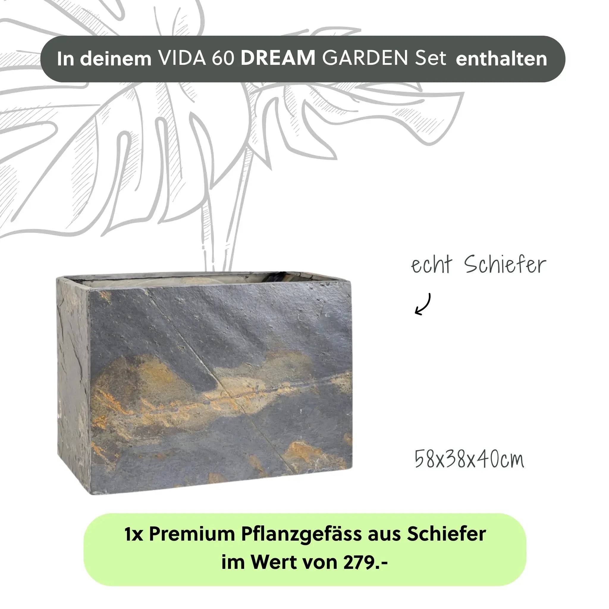 Gartenbrunnen VIDA 60 DREAM GARDEN Set Rusty - CLIMAQUA