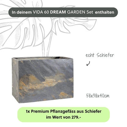 Gartenbrunnen VIDA 60 DREAM GARDEN Set Rusty - CLIMAQUA
