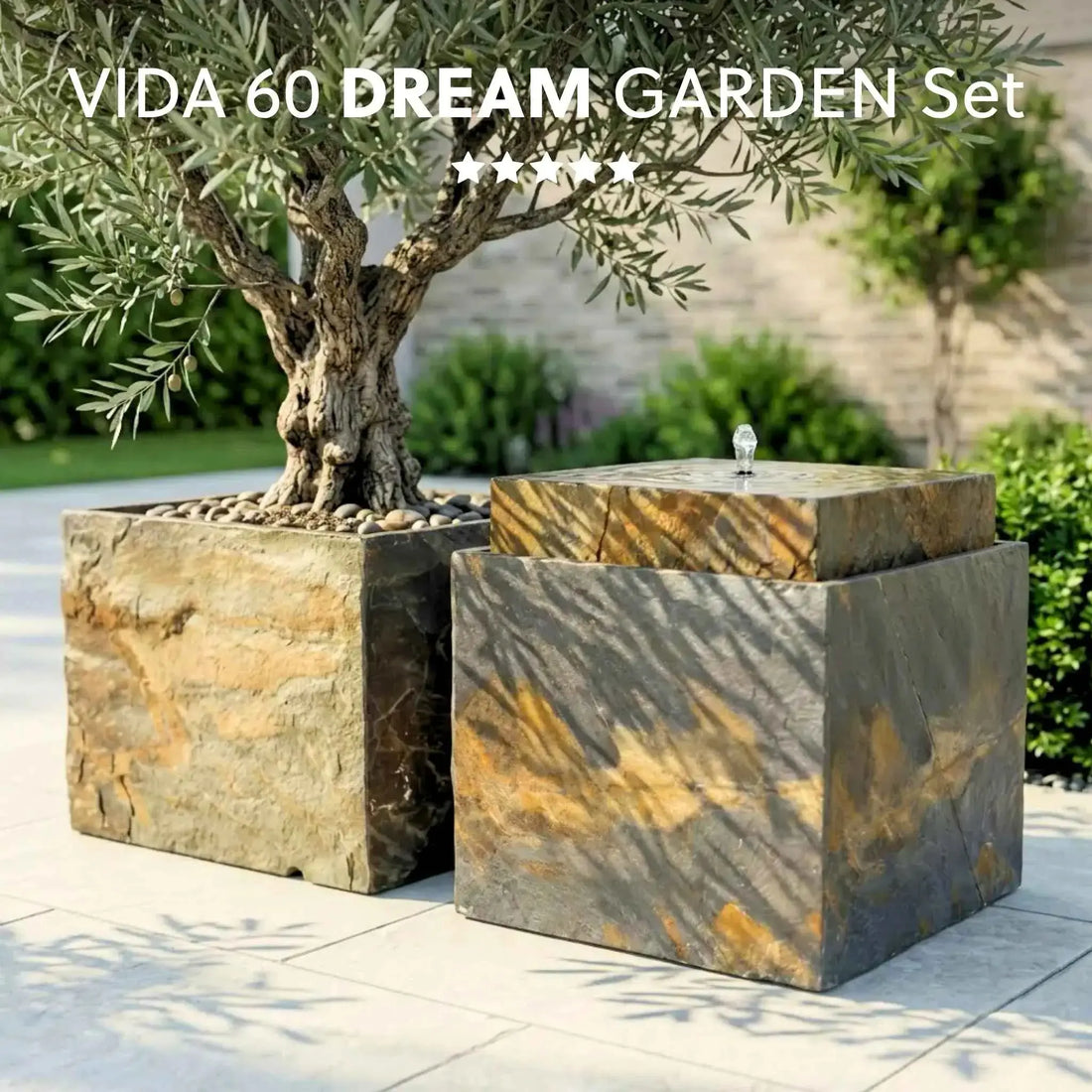 Gartenbrunnen VIDA 60 DREAM GARDEN Set Rusty - CLIMAQUA