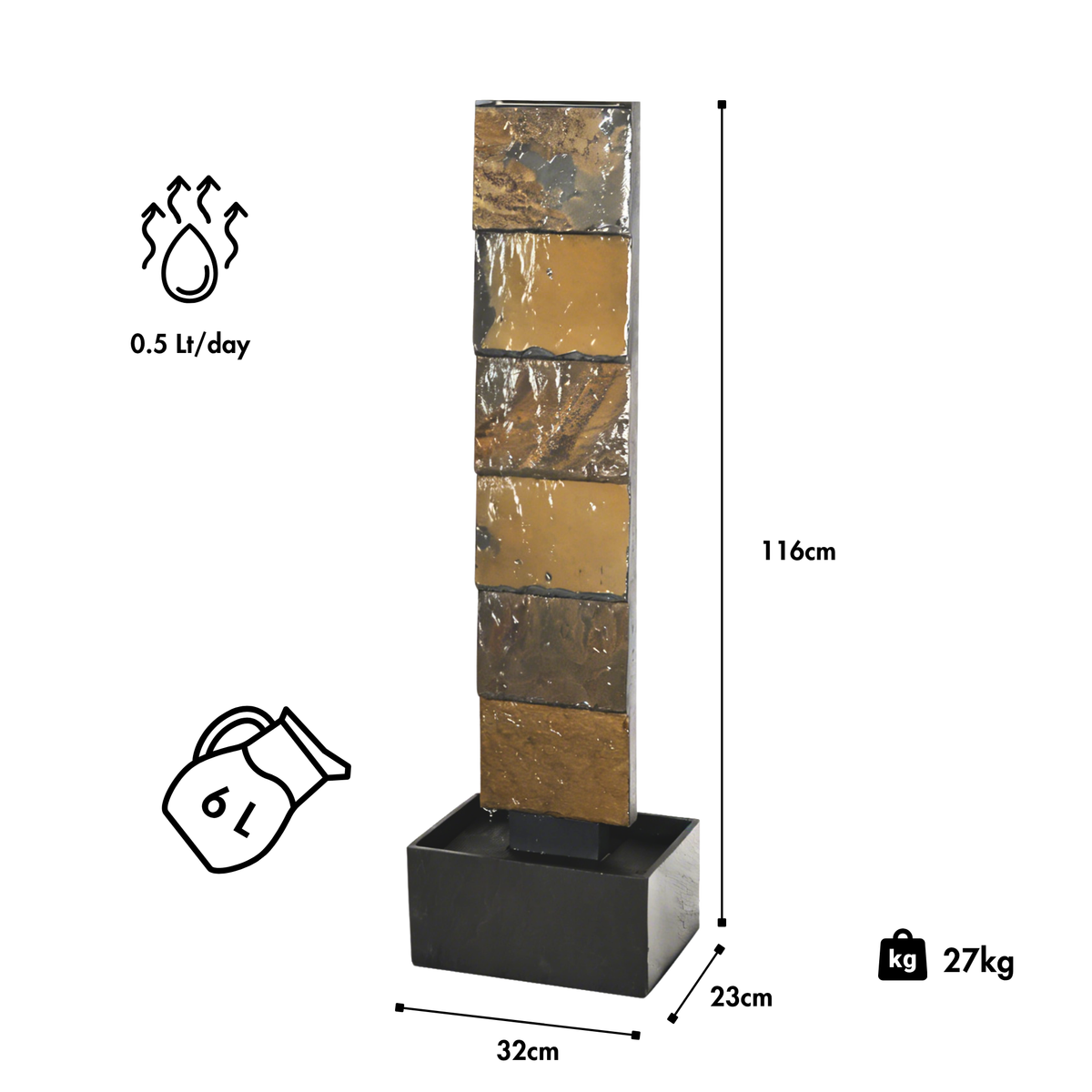 CLIMAQUA Wasserwand VIO L Rusty