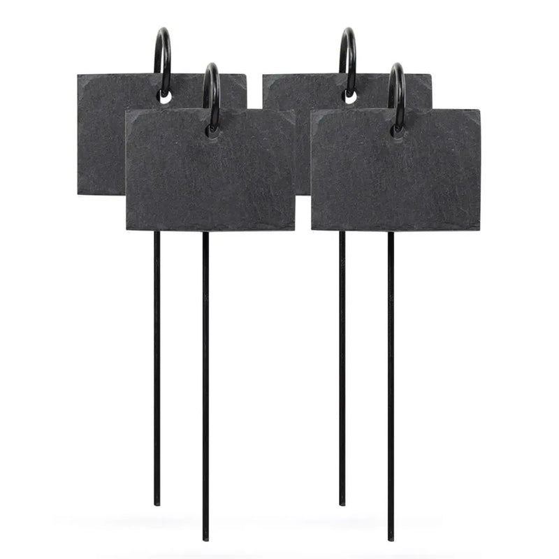 Beschriftungstafel Schiefer mit Stab HANG Anthracite Set of 4