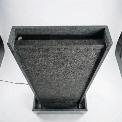 HARMONY – grosse Premium Wasserwand Granitstein, Indoor/Outdoor, 60×40×180 cm - CLIMAQUA