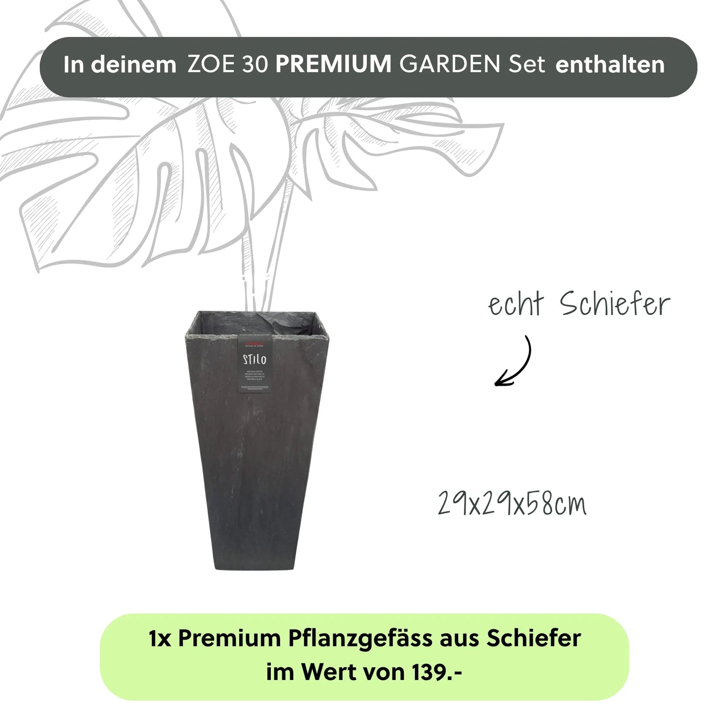 ZOE 30 PREMIUM GARDEN Set Anthrazit - CLIMAQUA