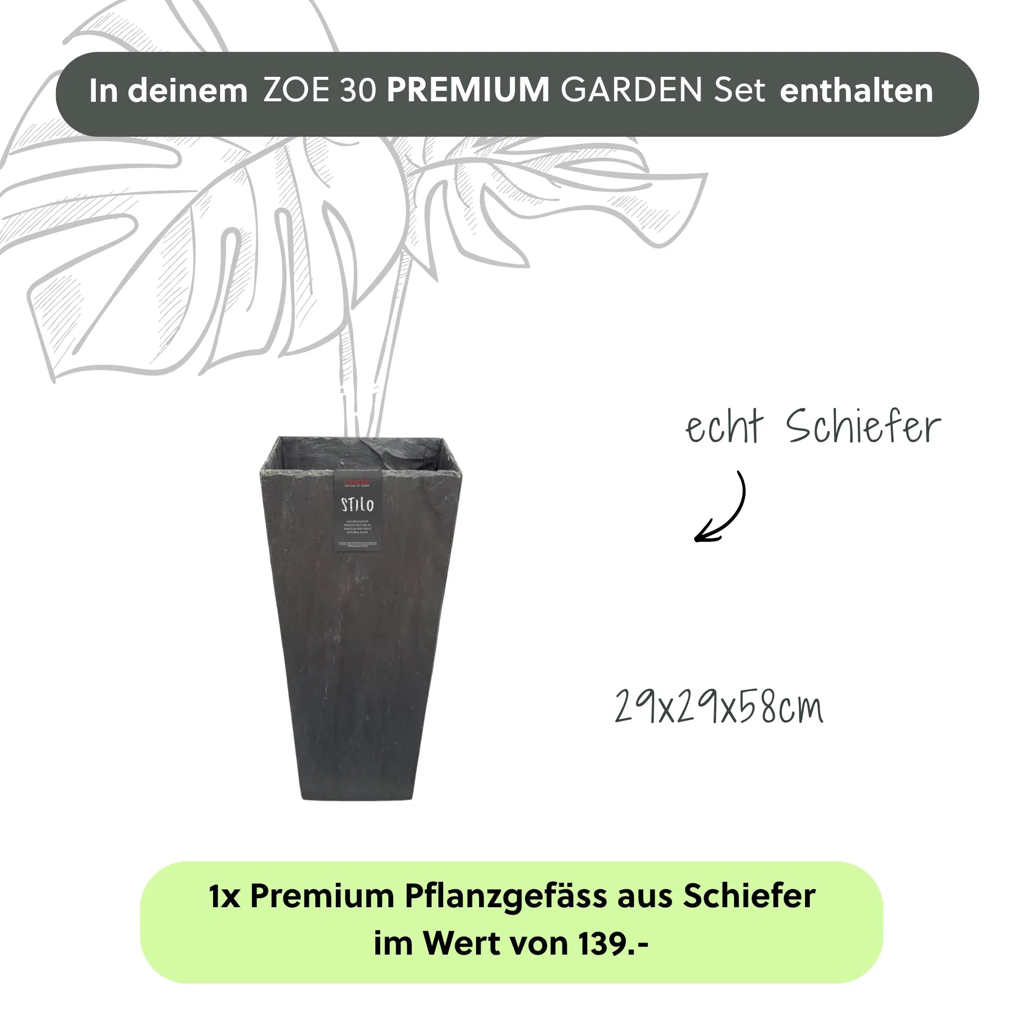 ZOE 30 PREMIUM GARDEN Set Anthrazit - CLIMAQUA