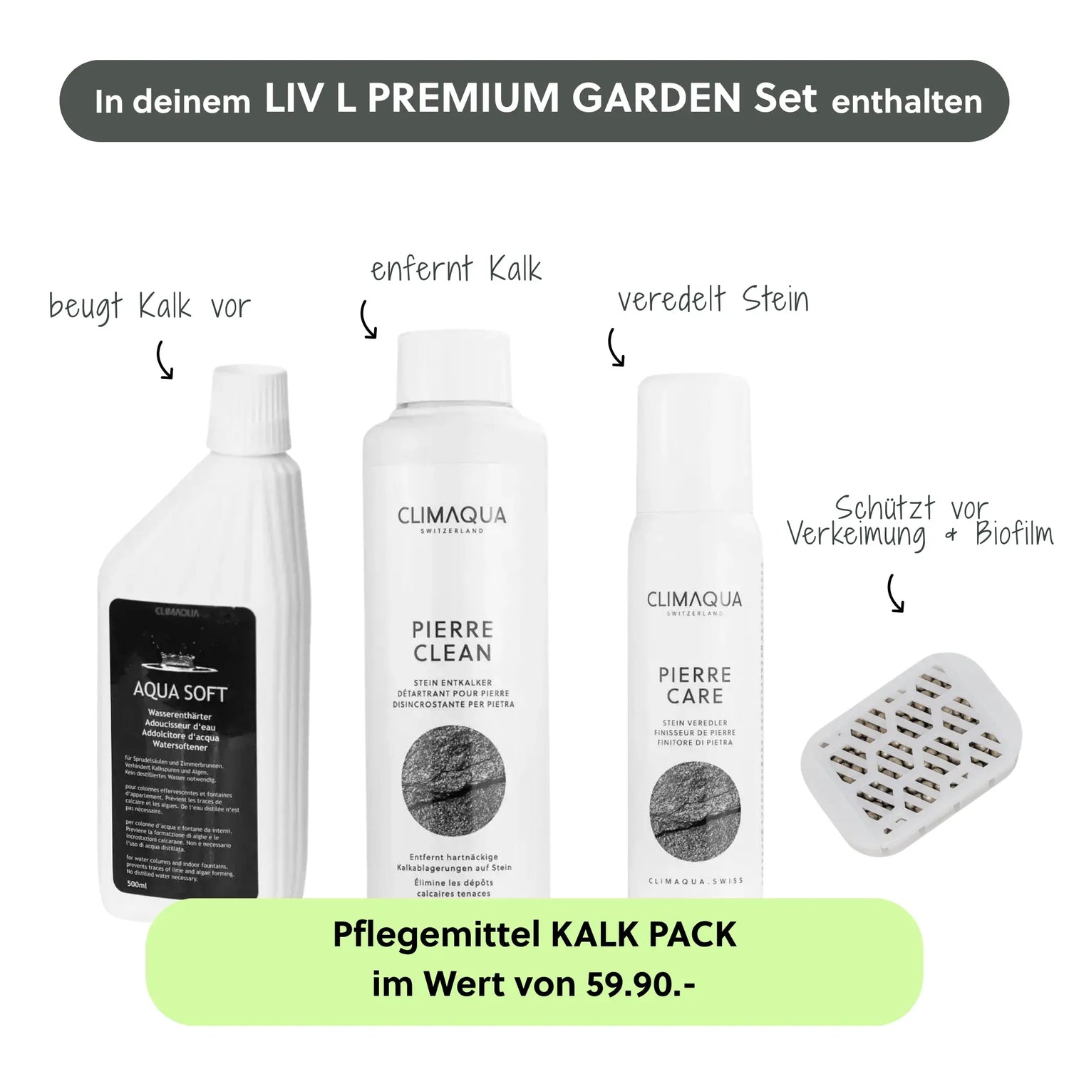 Wasserwand LIV L PREMIUM GARDEN Set - CLIMAQUA