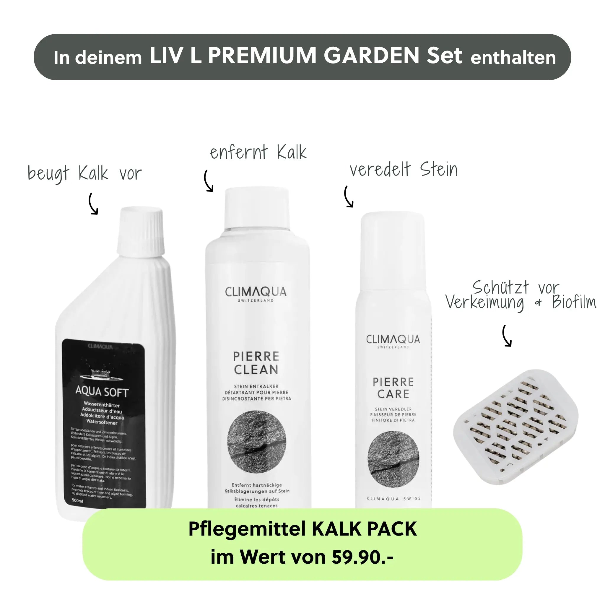 Wasserwand LIV L PREMIUM GARDEN Set - CLIMAQUA