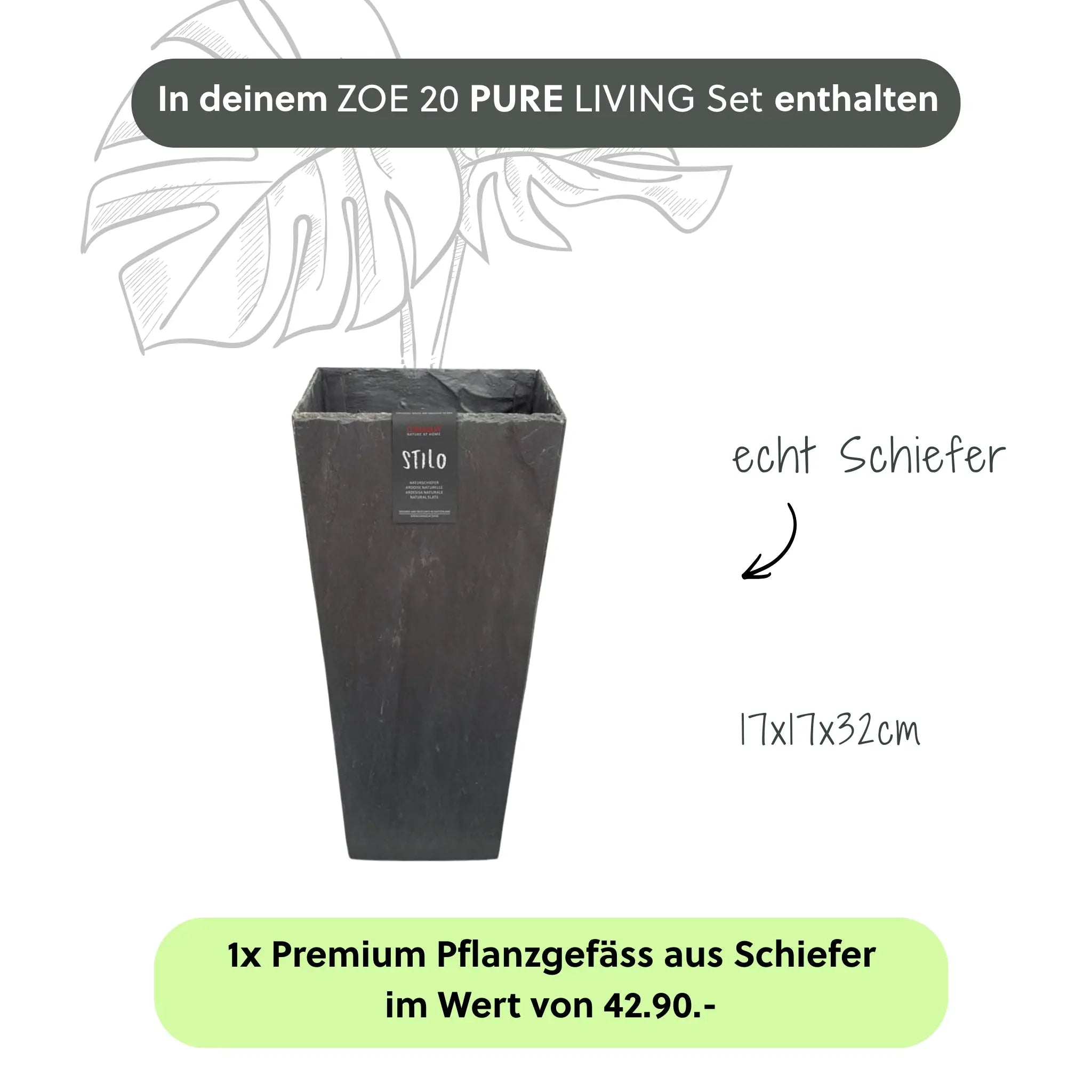 ZOE 20 PURE LIVING Set Anthrazit - CLIMAQUA