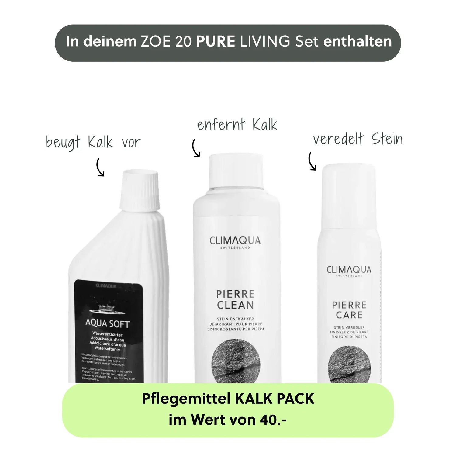 ZOE 20 PURE LIVING Set Anthrazit - CLIMAQUA