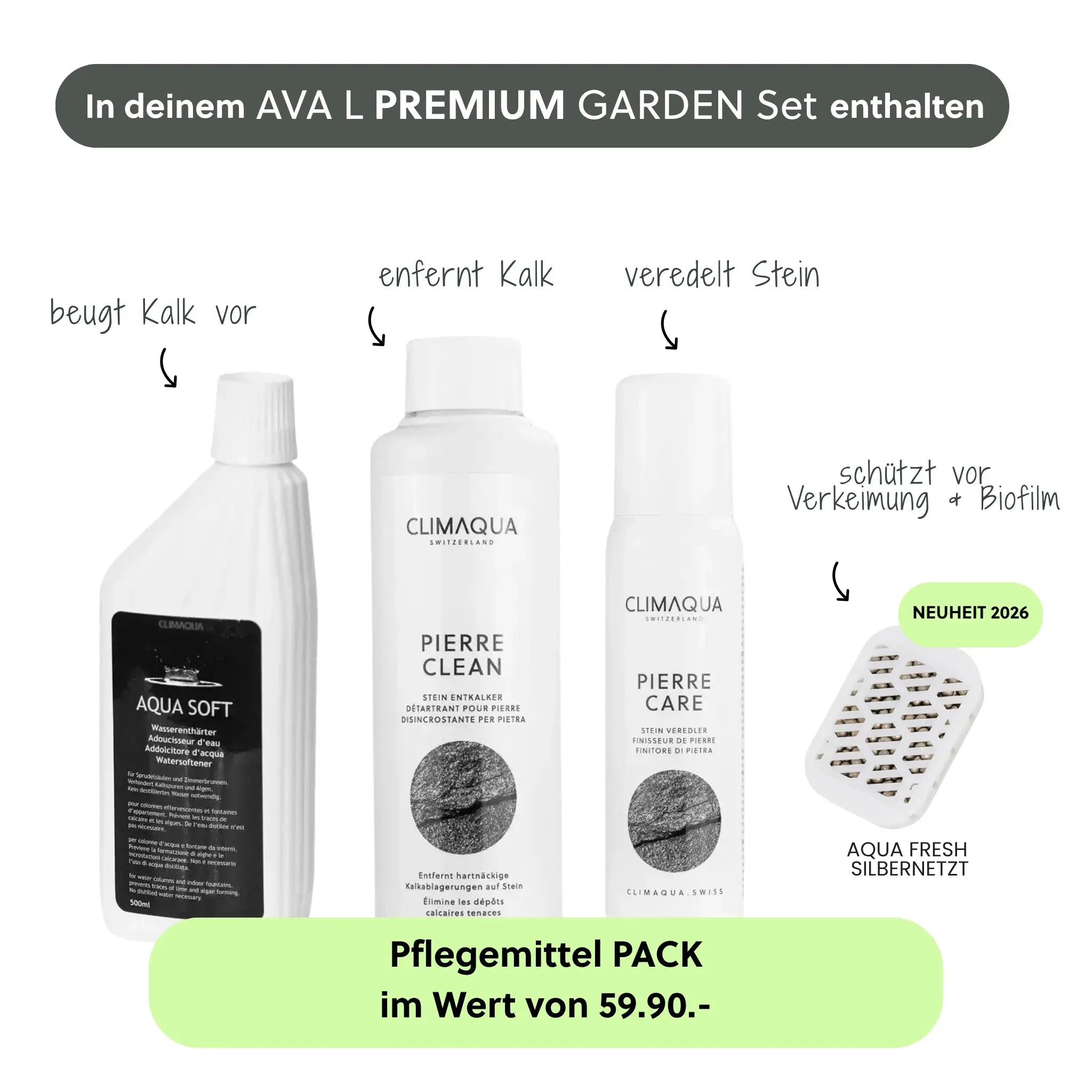 Wasserwand AVA L PREMIUM GARDEN Set - CLIMAQUA