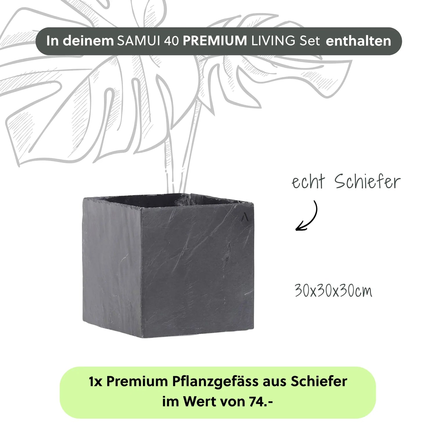 Gartenbrunnen SAMUI 40 PREMIUM LIVING SET - CLIMAQUA