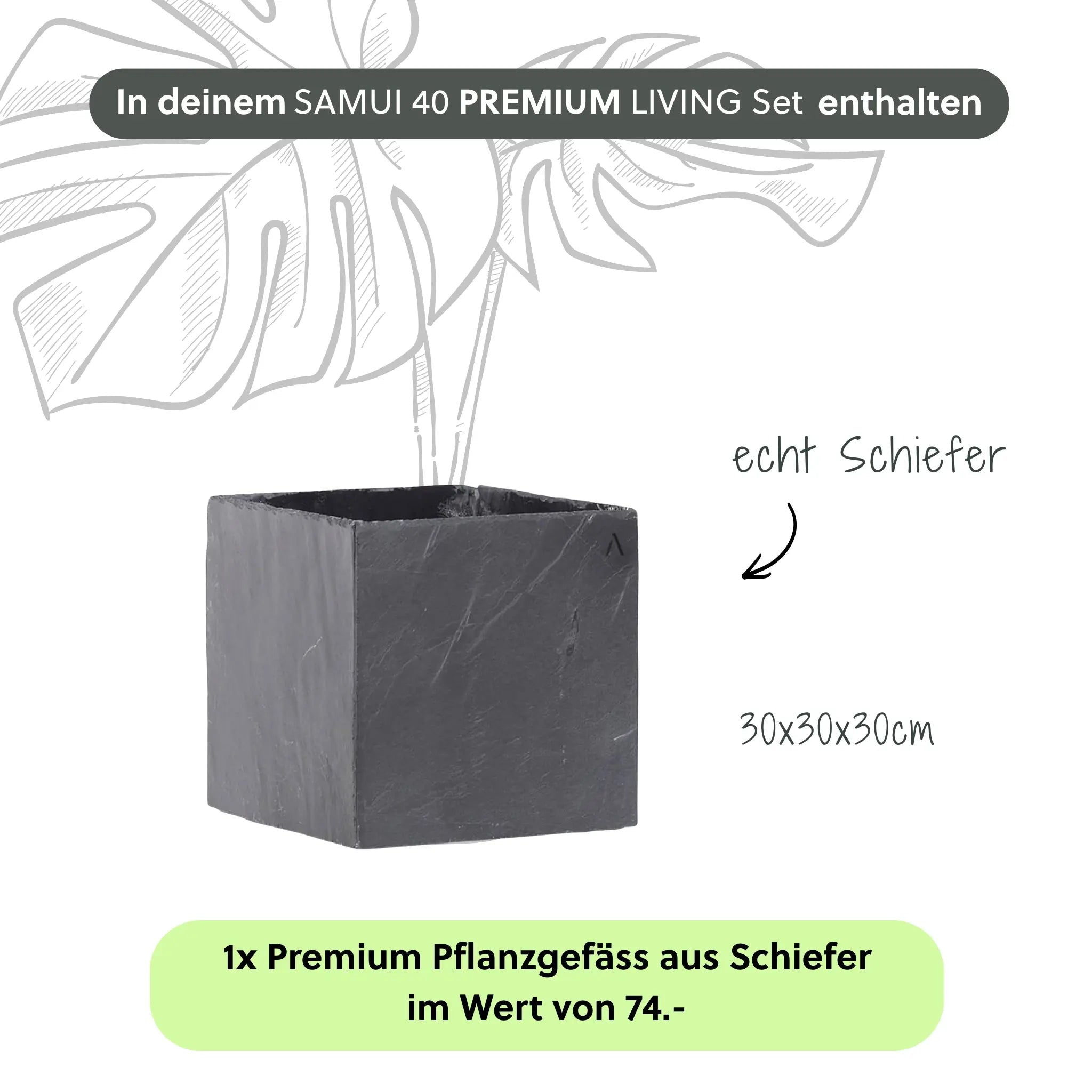 Gartenbrunnen SAMUI 40 PREMIUM LIVING SET - CLIMAQUA
