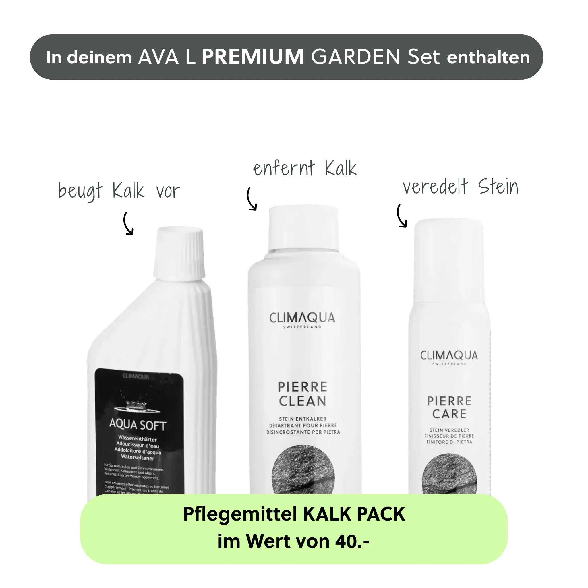Wasserwand AVA L PREMIUM GARTEN Set - CLIMAQUA