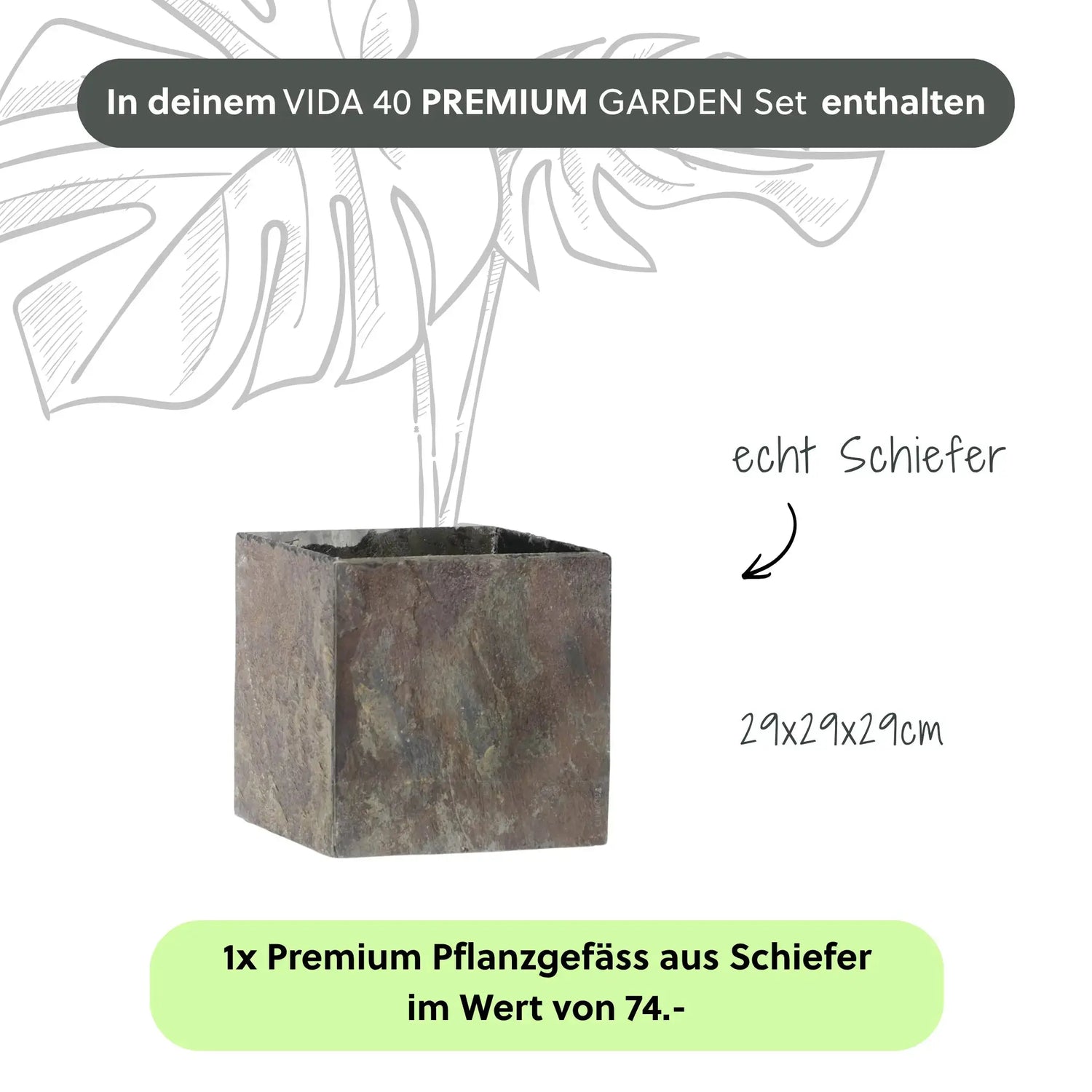 Gartenbrunnen VIDA 40 PREMIUM GARDEN Set Rusty - CLIMAQUA