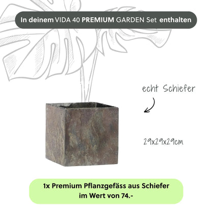 Gartenbrunnen VIDA 40 PREMIUM GARDEN Set Rusty - CLIMAQUA