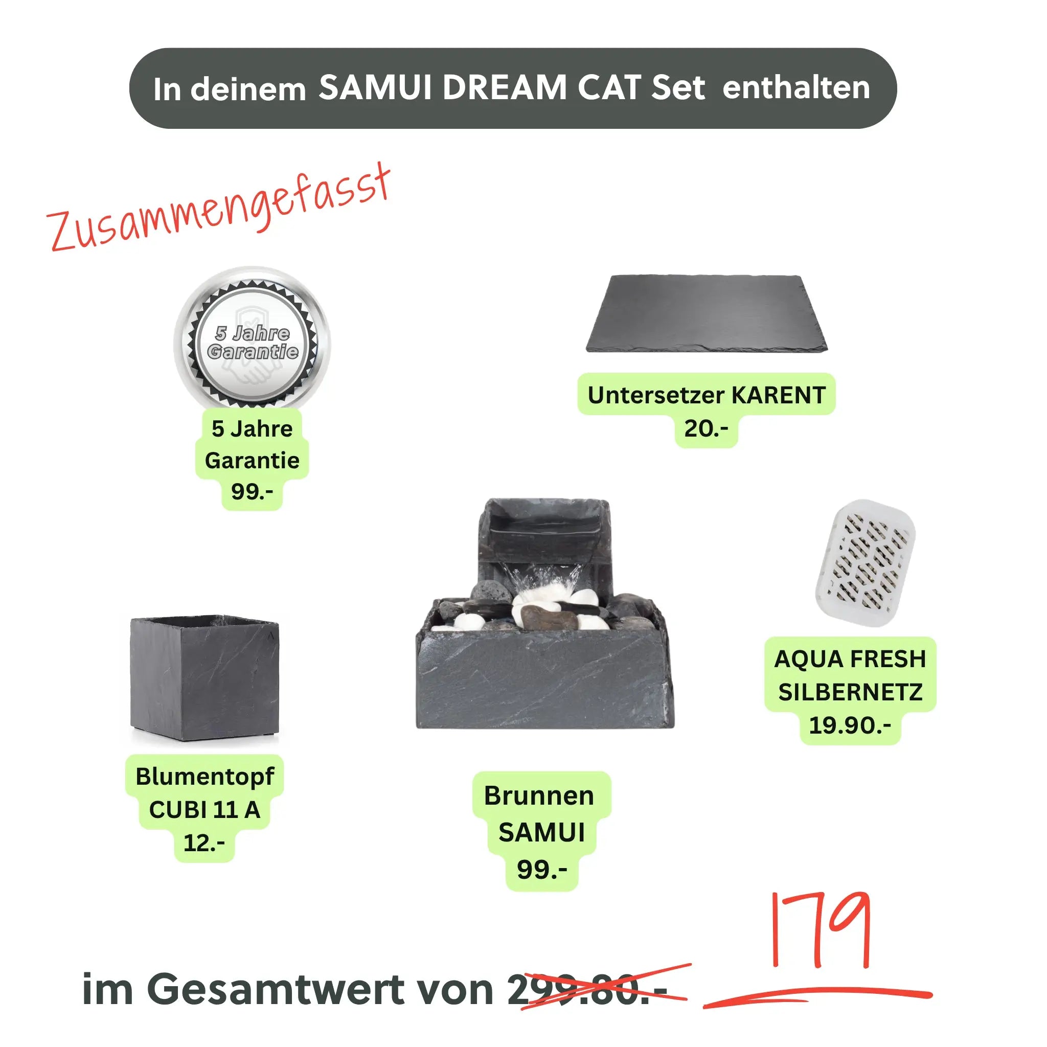 Katzenbrunnen SAMUI DREAM CAT SET - CLIMAQUA