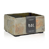 BOL 17 Rusty – Petite jardinière 17x17x9 cm Brun ardoise