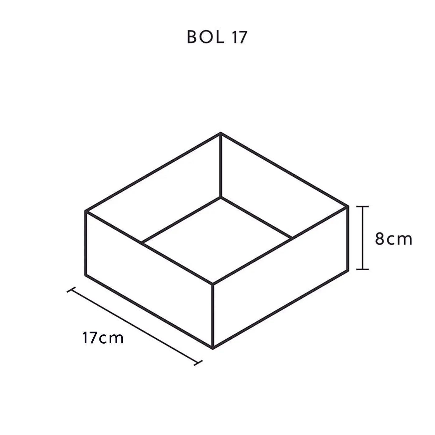 Kleine Pflanschale 17x17x9 cm Schiefer Braun BOL 17 Rusty - CLIMAQUA