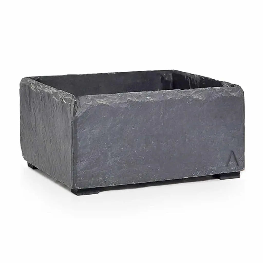 Kleine Pflanschale 17x17x9 cm Schiefer Schwarz BOL 17 Anthracite - CLIMAQUA