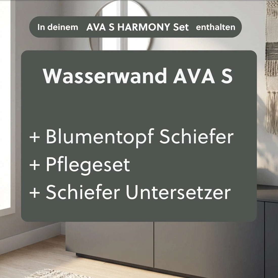 Kleine Wasserwand AVA S HARMONY Set - CLIMAQUA